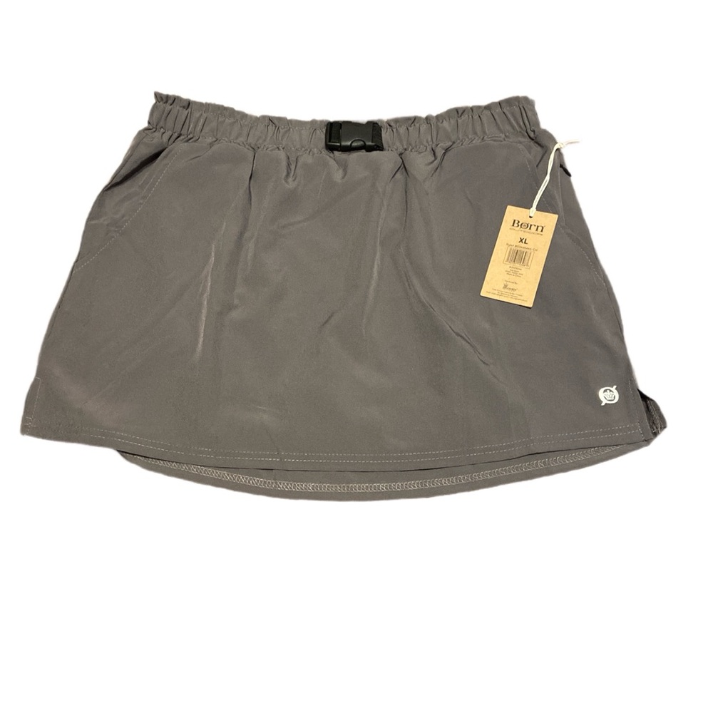 Gray Skater Mini Skort for Casual Occasions